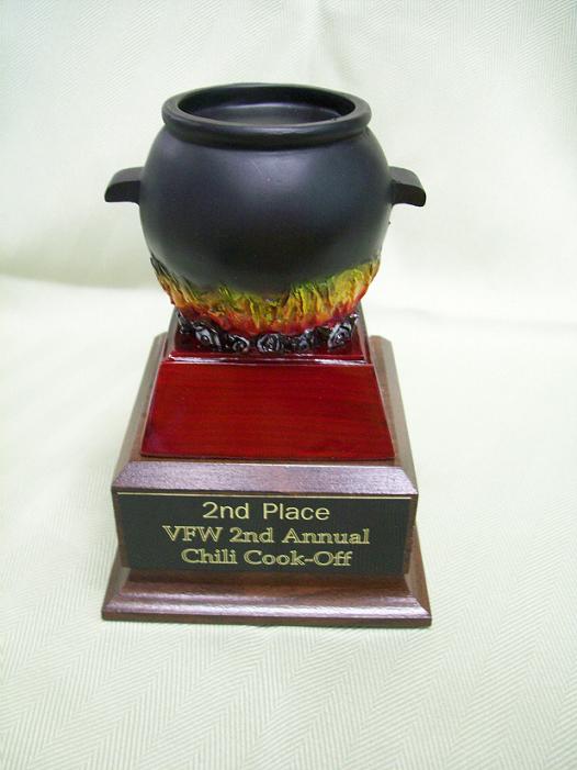 C-RC-663 LARGE CHILI COOK-OFF SCULPTURE AWARD TROPHY POT COOKING  NEW SIZE 
