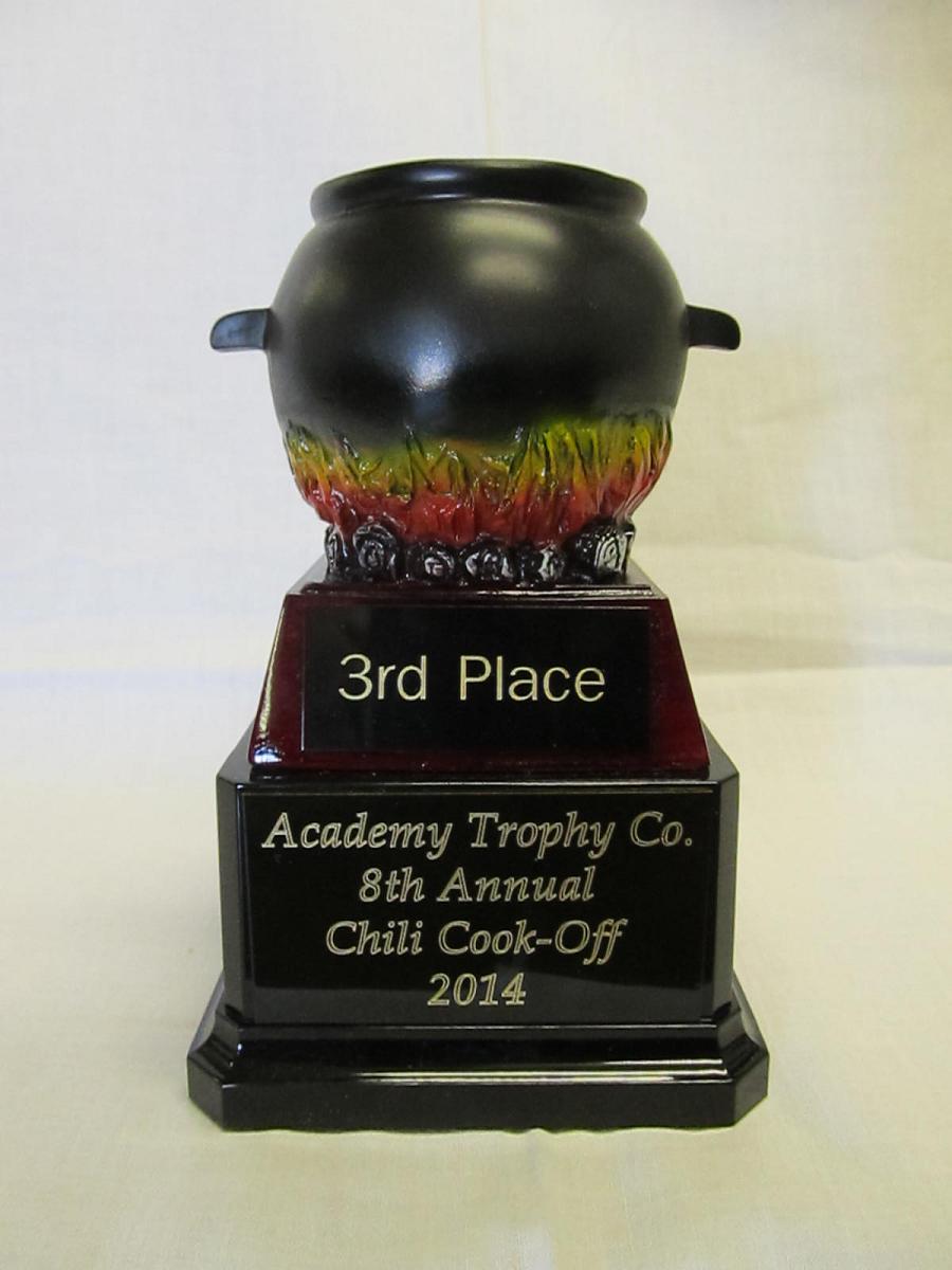 LARGE CHILI COOK-OFF SCULPTURE AWARD TROPHY POT COOKING  NEW SIZE C-RC-663 